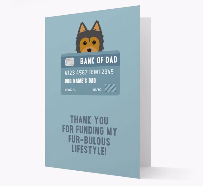 'Bank of Dad' - Personalised {breedFullName} Card